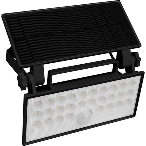 8-W-LED-Solarlampe mit Bewegungsmelder, schwarz, Schutzart IP65, DPM (1/5)