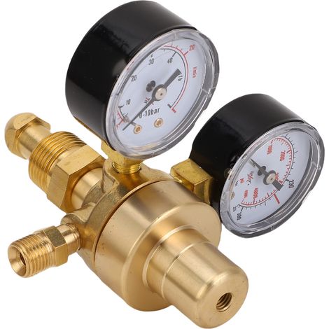 Régulateur de gaz argon/CO2 avec tuyau de 2 m et manomètre CGA580. Entrée : 5/8-18UNF. Sortie : 0-315 bar. Entrée : 0-10 bar. (1/5)