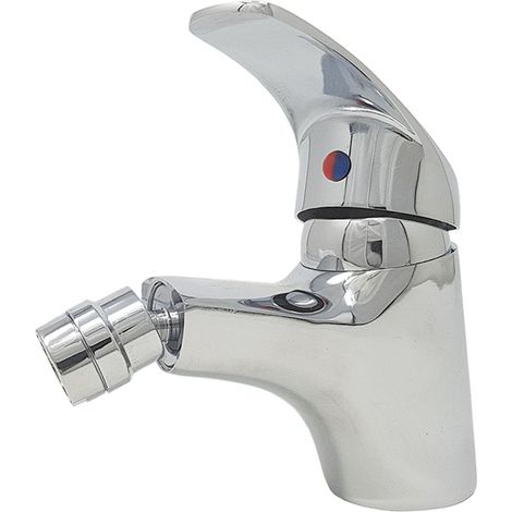 Rubinetto miscelatore bidet bagno grigio silver testa mobile cromato basic 8413