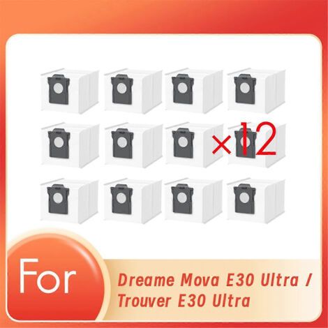Lot de 12 sacs �� poussi��re pour aspirateur Dreame Mova E30 Ultra / Trouver E30 Ultra : accessoires con��us pour durer.