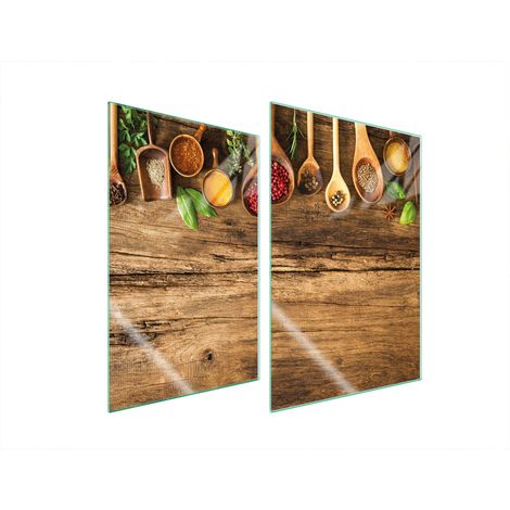 PLACA PROTECTORA DE VIDRIO PARA COCINA 2x35x52 ESPECIAS (1/5)