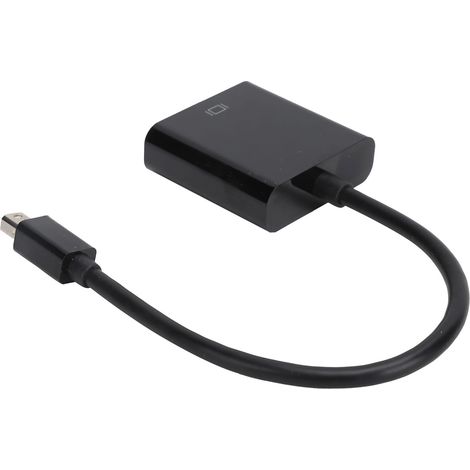 Adaptateur Mini DisplayPort vers VGA, câble adaptateur mâle-femelle pour ThinkPad, Surface Pro PC, noir. (1/5)