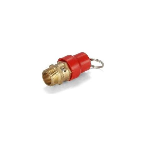 Soupape de sécurité compresseur d'air soupape de limitation de pression G1/4 mâle 8 kg pression de réglage bouchon rouge 1 paquet (1/5)