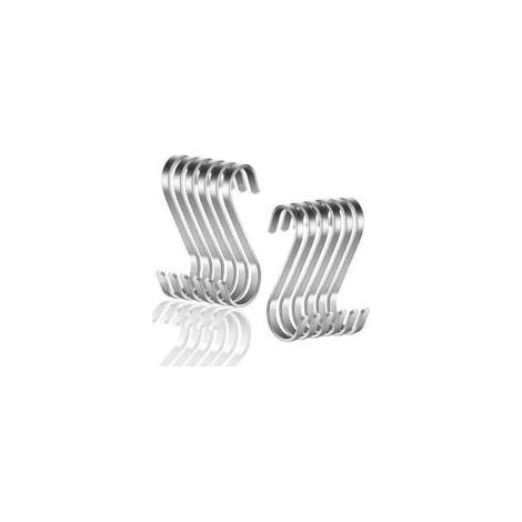 Set mit 20 multifunktionalen S-Haken aus Edelstahl für Badezimmer, Schlafzimmer, Büro, Küche