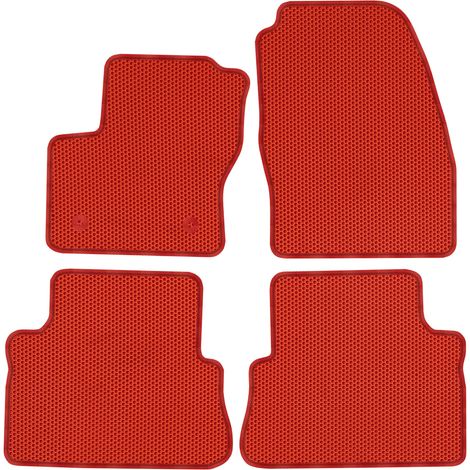 Tappetini dedicati per Ford C-Max II 5 posti, dal febbraio 2012 al 2019 - EVA ROSSO A NIDO D'APE (1/5)
