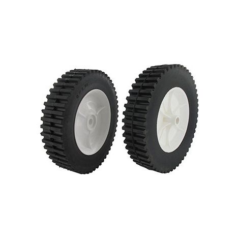 Rueda de plástico dentada con buje desplazado universal - ø: Ext: 203mm, diámetro interior: 12,7mm - Ancho: 44mm - Buje largo: 35mm - Profundidad