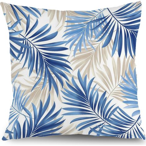 Housse de coussin plantes papillon, décoration salon extérieur,45×45cm (1/5)