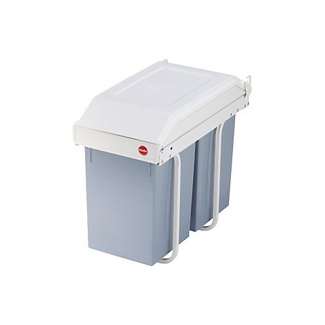 Hailo cubo de basura Multi-Box 2 x 15 l A260xP510xH460mm gris - 3659-001