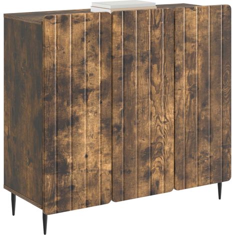 Sideboard/Anrichte/Buffet Geräucherte Eiche 89 x 34,5 x 82 cm Holzwerkstoff LXWW455041 (1/5)