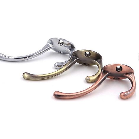 Gancio appendiabiti da parete in metallo, appendiabiti decorativo argento per interni, 1 set (1/5)
