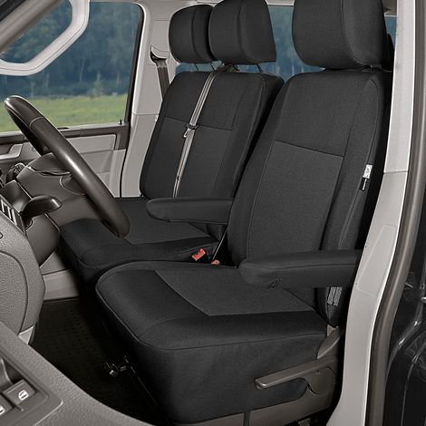 2 Housses de siège, Sur mesure, Polyester, Mousse PUR, Pour Volkswagen Transporter T5 T6 (1/2)