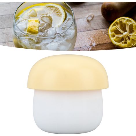 Seau à glaçons en silicone, moule à glaçons, bac à glaçons pour réfrigérateur, glaçons, machine à glace pilée maison, jaune champignon (1/5)