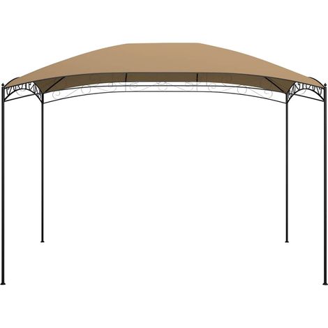 Tonnelle Barnum de Jardin, Pavillon, Pergola, Tente de jardin, 3x4x2,65 m Taupe 180 g/m² OIB1198E (1/5)
