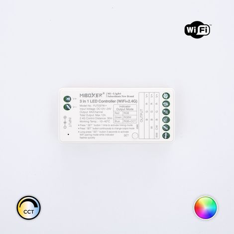 Controller Regulatore LED RGB/RGBW/RGBWW 12/24V DC FUT037W+ MIBOXER  RGBW+CCT
