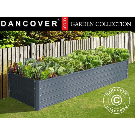 Raised Garden Bed, 0.9x2.44x0.47 m, 1000 l, Anthracite