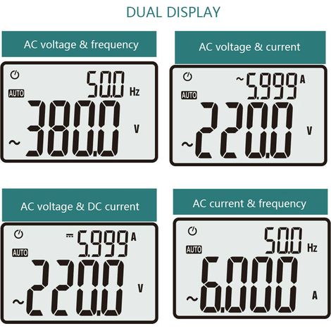 PEAKMETER PM2118 AC/DC Dual Display Smart Clamp Multimeter (1/5)