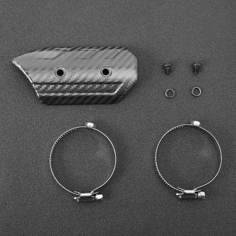 Kit de protection thermique universel pour tube intermédiaire d'échappement en fibre de carbone sèche, compatible avec Kawasaki (1/5)