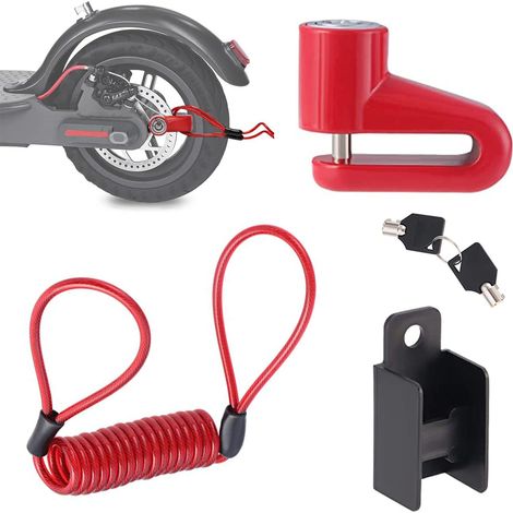 Verrou de Frein à Disque, Verrou de Frein à Disque Scooter, Antivol Trottinette Electrique, Freins Acier Antivol Disque, Cadenas Trotinette Electrique, pour Motos, Véhicules Électriques, Vélos (1/5)