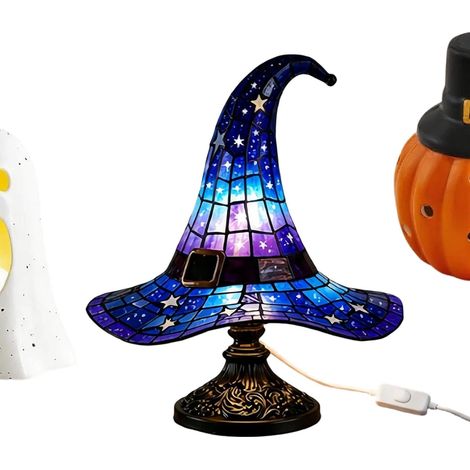 Lampe Table Forme Chapeau De Sorcière, Décoration Lumineuse À (1/5)