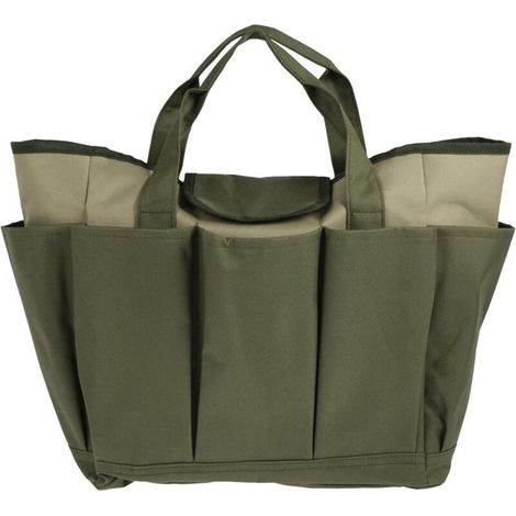 Sac à outils de jardin avec 8 poches, tissu Oxford, sac de transport pour outils de jardin, sac de transport étanche, sac de rangement robuste pour jardinage, pelouse, 48 x 18 x 30 cm, vert (1/5)