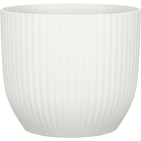 Scheurich Blumentopf Kunststoff Ø 17,6 x 15,4 cm chalk white