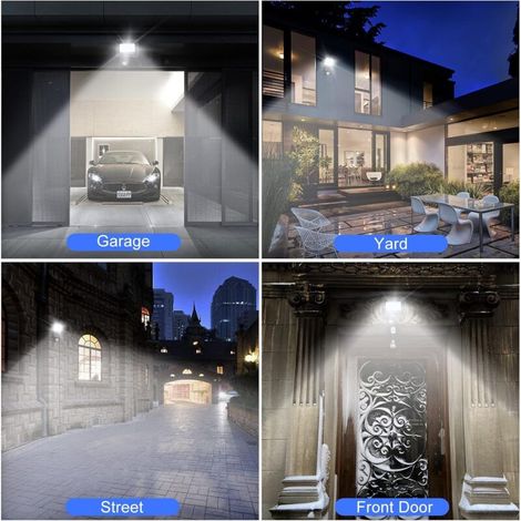 EASYCOMFORT Projecteur LED Exterieur Detecteur de Mouvement 20W, 24 LED Projecteur IP65 Etanche Eclairage Exterieur 6500K 220v Spot pour Jardin, Patio, Garage, Lumière d'extérieure(Paquet de 2) [Class (1/5)