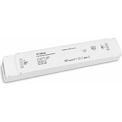 Alimentatore Dimmerabile 24V 150W Triac ELV Pulsante Varialuce Su 220V Per Striscia Led 24V TF-150-24