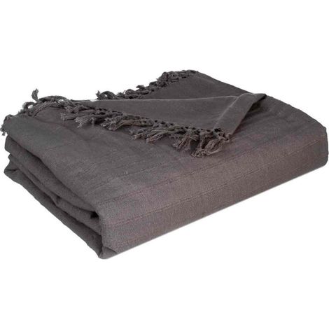 Jeté de Lit "Algodon" 230x250cm Gris (1/4)