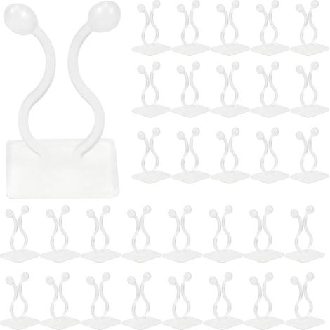 Climbing Plant Holder Clips Hook Fixator Wall Self Adhesive Holder for Climbing Plants Home Decoration (White) (1/5)