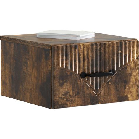 Maison Exclusive - Mobiletto da notte a muro Rovere Fumo 34,5 x 33 x 20 cm