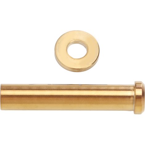 C-förmige Befestigungsmuttern aus Titanlegierung mit Unterlegscheibe, für Mountainbikes und Rennräder, 40 mm, goldfarben (1/5)
