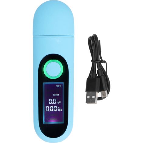 Etilometro con schermo LCD a 3 colori, ricarica USB, test senza contatto (professionale)