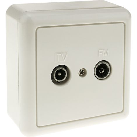 BeMatik - Base de l"antenne TV + FM coaxiale (Mâle + Femme) (1/5)