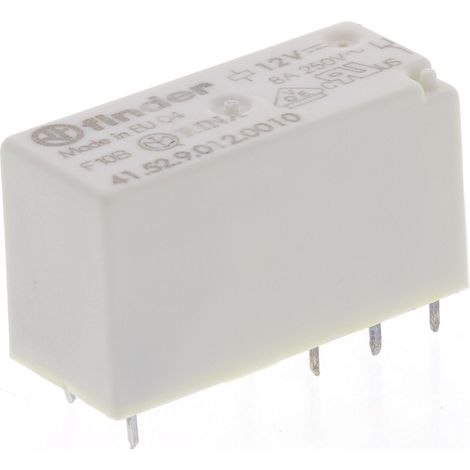 Relais de puissance Finder 41 Series, 2 RT, bobine 12V c.c. Montage sur CI 400mW ( Prix pour 1 )