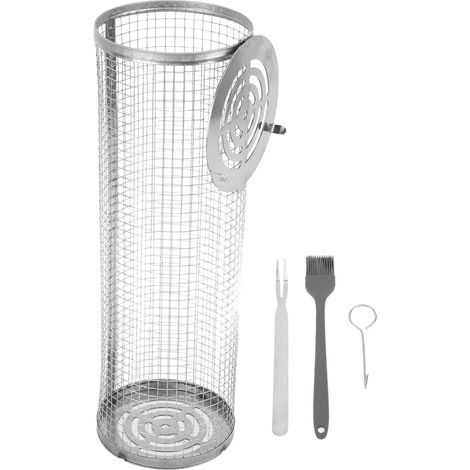 Panier à griller rond réutilisable, en acier inoxydable de qualité alimentaire, 21 cm (8,3 pouces) (1/5)