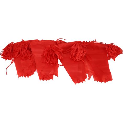 Lot de 2 banderoles triangulaires pour fête, fanions décoratifs résistants à la décoloration, drapeau rouge avec corde de 200 m, décoration de fête (1/5)