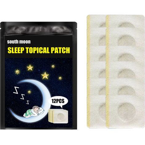 12 autocollants somnifère relaxation, patch anti-insomnie, soulagement stress anxiété, timbres corps relaxant, autocollants sommeil réparateur (1/5)