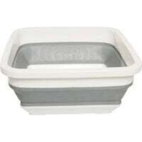 Bassine à Vaisselle Pliable, Design Peu Encombrant, Facile à Nettoyer, Lavabo Pliable Rectangulaire, 31.7 x 14.2cm - Idéale pour Camping, Caravanes et Les Petities Cuisines (1/4)