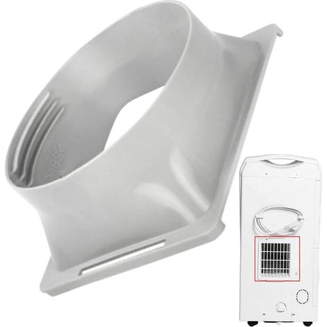 Tragbarer AC-Abluftschlauchverbinder – hitzebeständig, quadratisch, universell, 15 cm Klimaanlagen-Abluftschlauch-Adapter, für Rechtsdrehung, Gewinde gegen den Uhrzeigersinn, Büro, Zuhause, Wohnheim (1/5)