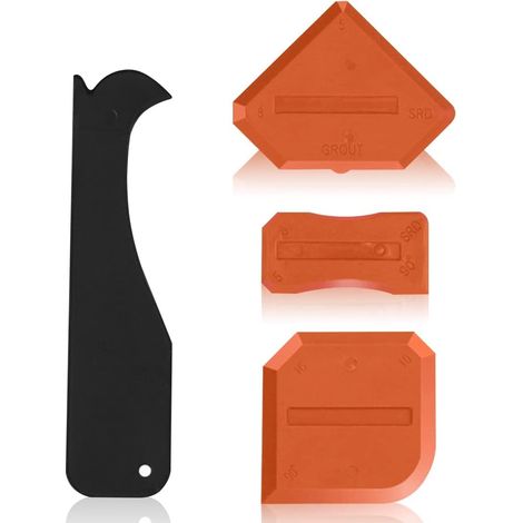 Kit Lissage et Calfeutrage Silicone 4 Pièces avec Grattoir, Extracteur et Applicateur pour Salle de Bain et Cuisine (1/5)