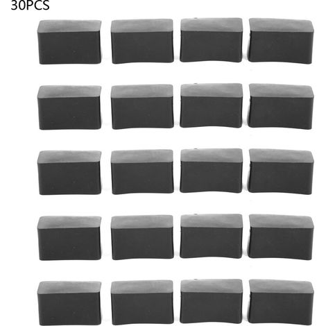 30 pièces patins caoutchouc rectangulaires antidérapants renforcés pour profilés aluminium 2040 (1/5)