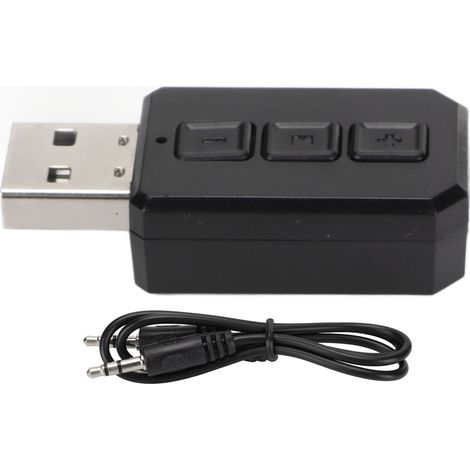 Émetteur-récepteur Bluetooth 5.0 mains libres, adaptateur USB double usage pour voiture, téléphones et télévisions (1/5)