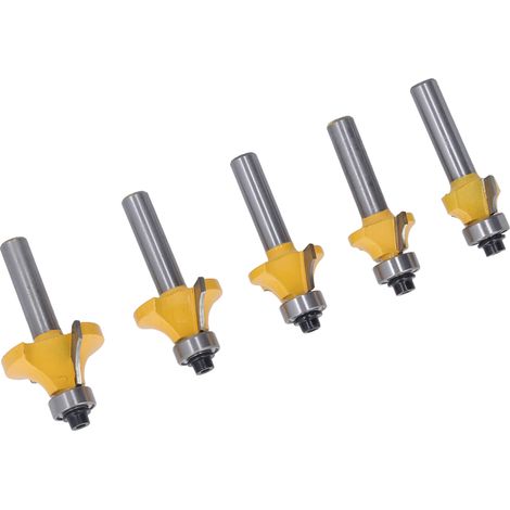 Lot de 5 fraises à arrondir les coins 8mm queue carbure fraise à router bois outil de fraisage menuiserie (1/5)