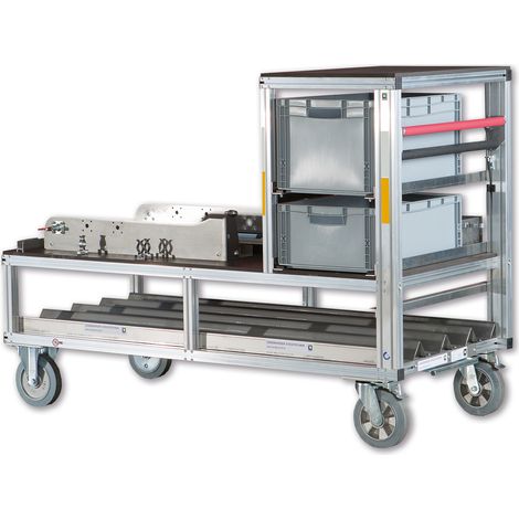 MUNK Rettungstechnik Rollcontainer Tragkraftspitze mit liegenden Saugschläuchen
