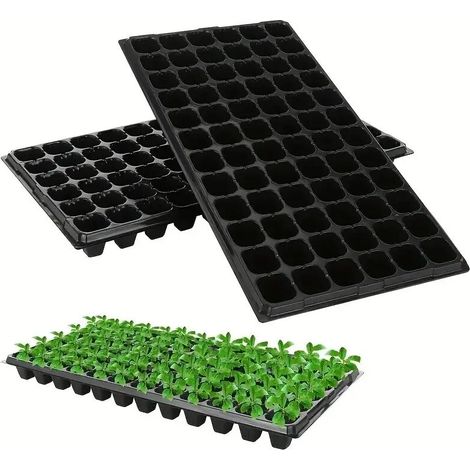 Plateau de pépinière (50 alvéoles x 10 pièces), plateau de germination et de croissance pour serre, cour, pelouse, jardinage, pépinière, plantes agricoles (1/4)