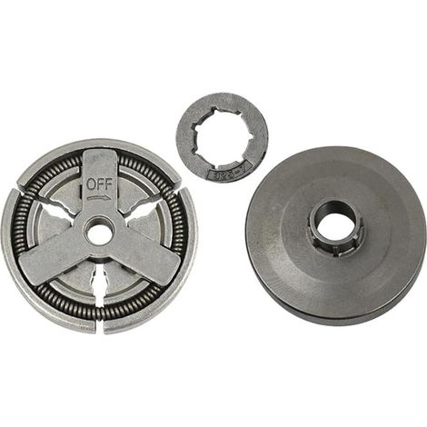 Kit tambour d'embrayage pour tronçonneuses 45cc-58cc : remplacement de pignon droit avec roulement pour outils électriques chinois 4500 5200 5800 pour outils électriques d'extérieur (divisé) (1/5)