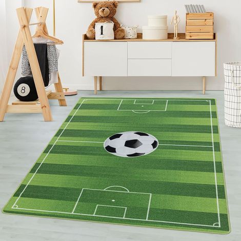 Tapis De Jeu - 1 Pièce - Polyamide - Motif Stade De Football - Chambre Enfant Et Bébé - 80 x 120 cm (1/5)