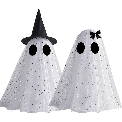 Fantôme Lumineux 2 Pièces Centres De Table Effrayants À Piles Décoration Halloween Fantôme Lumineux Pour Maison Bureau Manteau Cheminée Table À Manger Bibliothèque Vestibule (1/5)