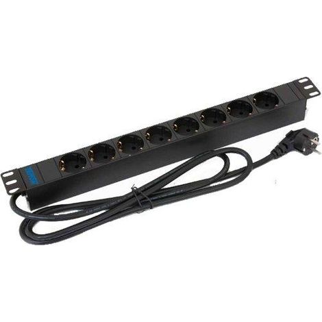Triton RAB-PD-X02-A1 regleta rack negra 8 salidas