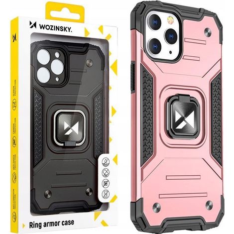 Funda Wozinsky Ring Armor para iPhone 14 Pro, cubierta blindada con soporte magnético y anillo dorado (1/5)